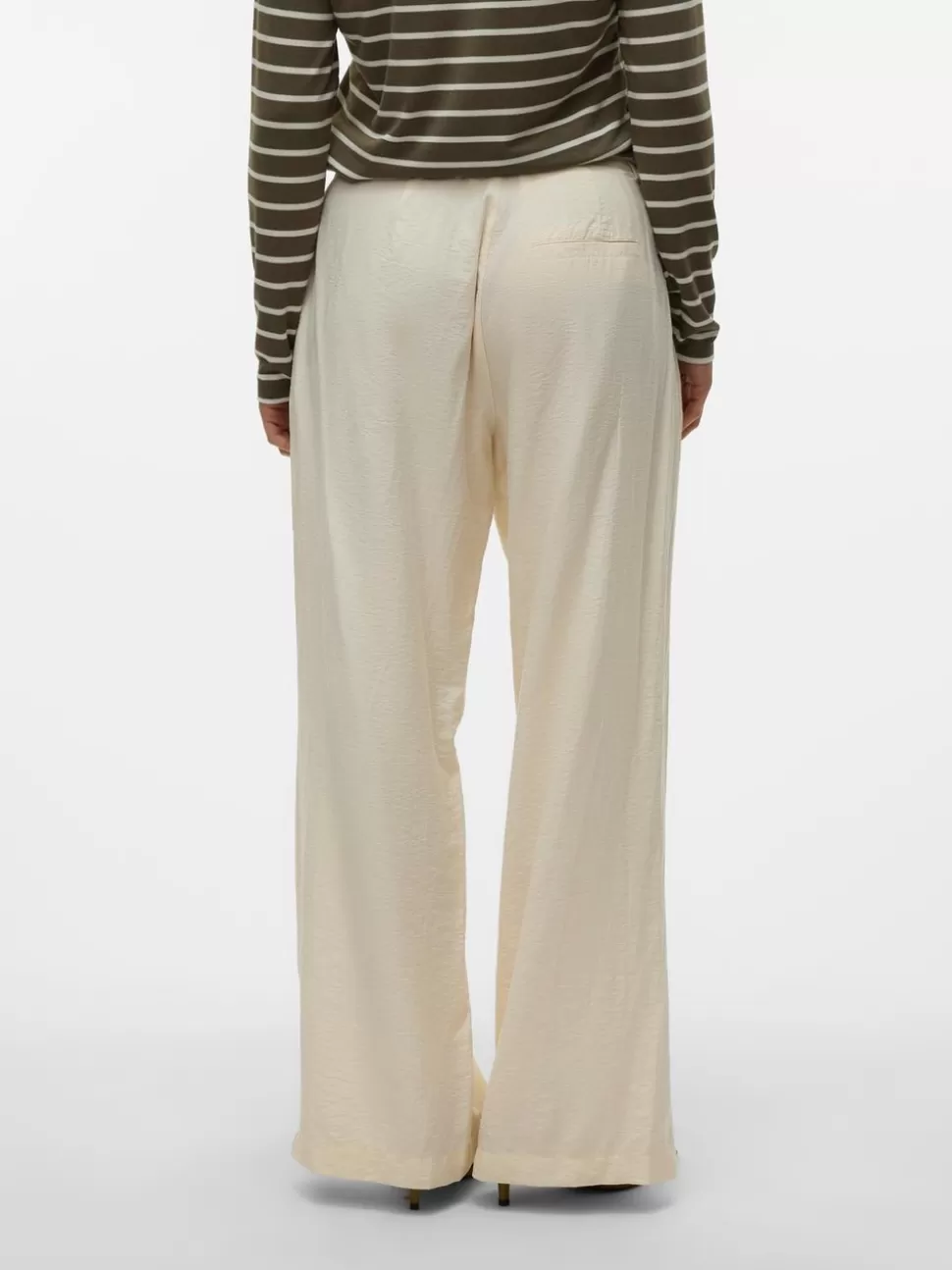 Byxor^VERO MODA VMPERRY Hög Midja Byxor Birch