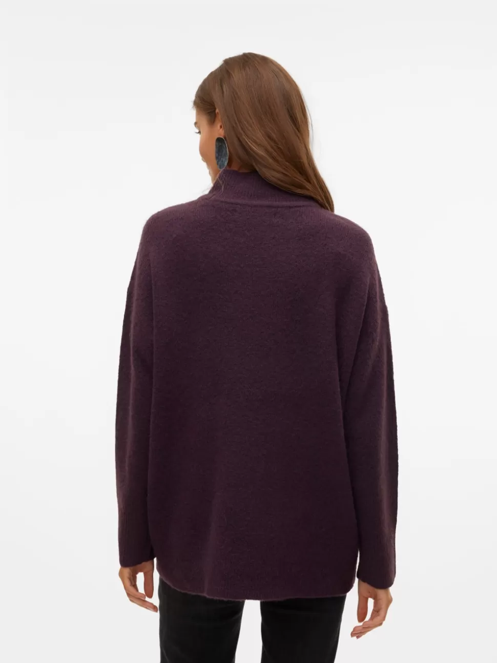 Stickat^VERO MODA VMPHILLIS Pullover Plum Perfect