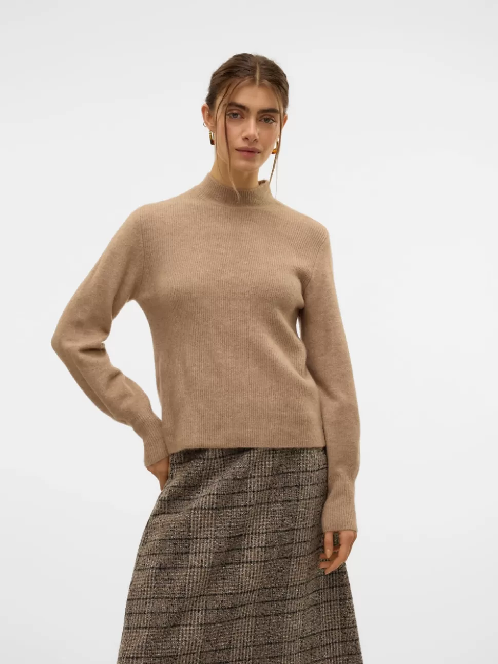 Stickat^VERO MODA VMPIPPA Pullover Silver Mink