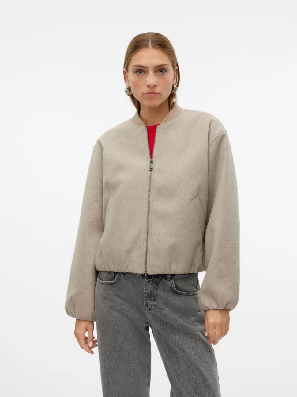 Jackor^VERO MODA VMPOPBELLA Jacka Silver Mink