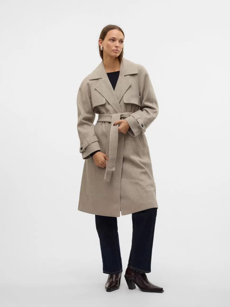 Jackor^VERO MODA VMPOPMILEY Rock Silver Mink
