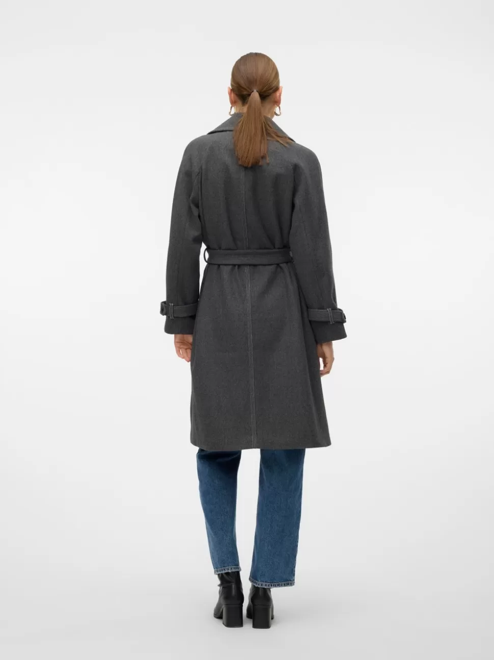 Jackor^VERO MODA VMPOPMILEY Rock Dark Grey Melange