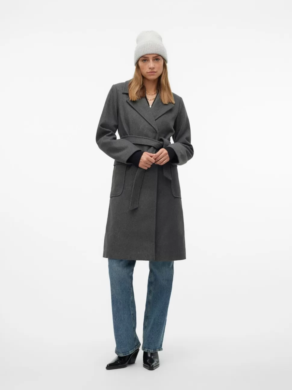 Jackor^VERO MODA VMPOPNOELLE Rock Dark Grey Melange