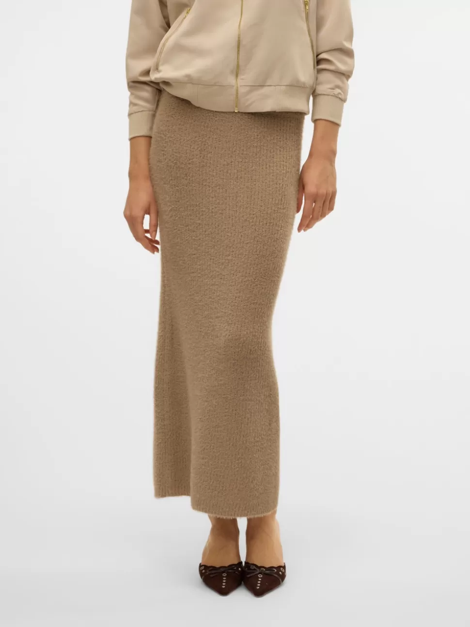 Kjolar^VERO MODA VMPUFF Midikjol Silver Mink