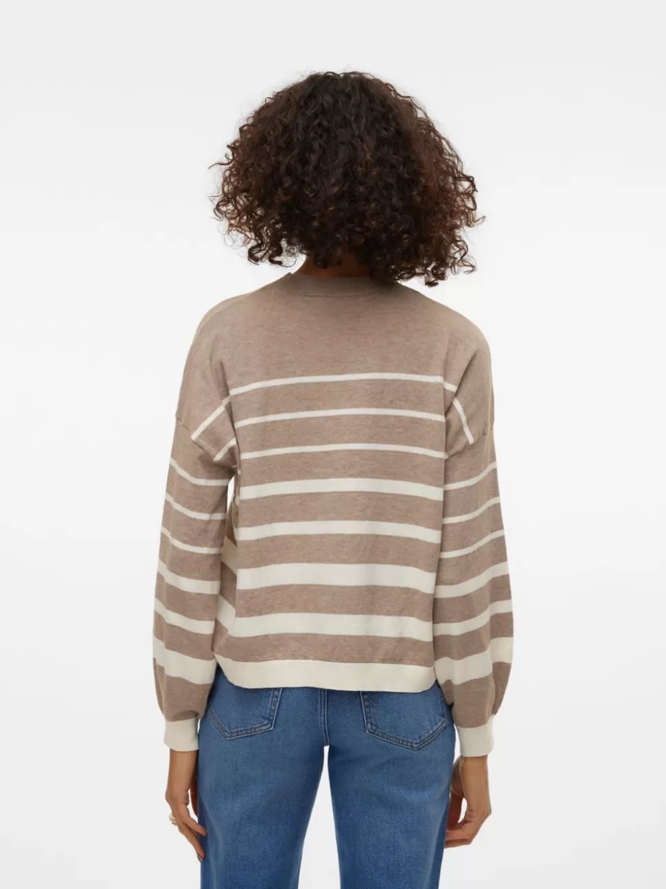 Stickat^VERO MODA VMRAIN Pullover Silver Mink
