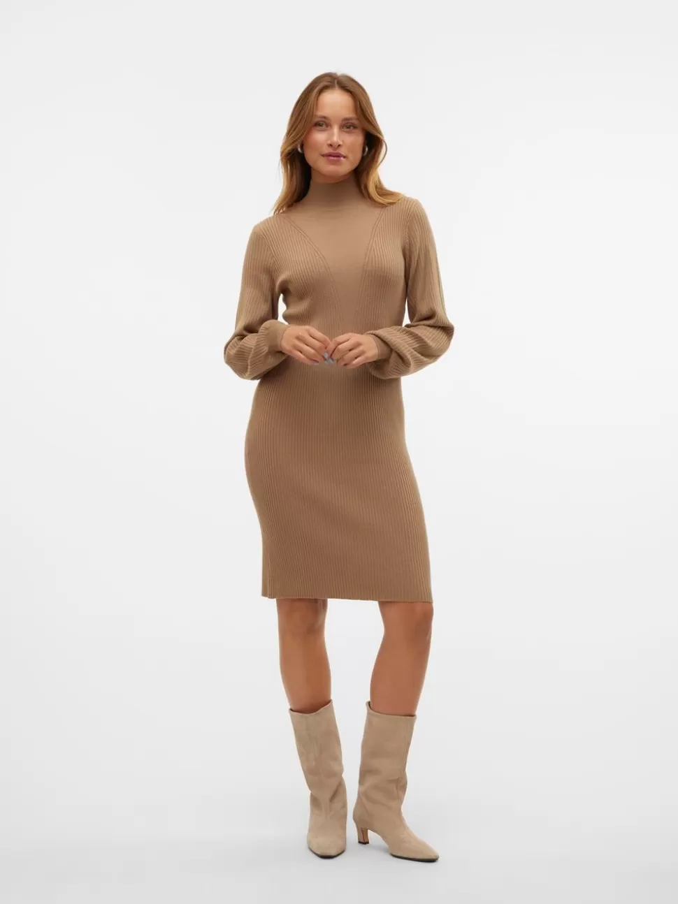 Klänningar^VERO MODA VMRAINA Lång Klänning Sepia Tint