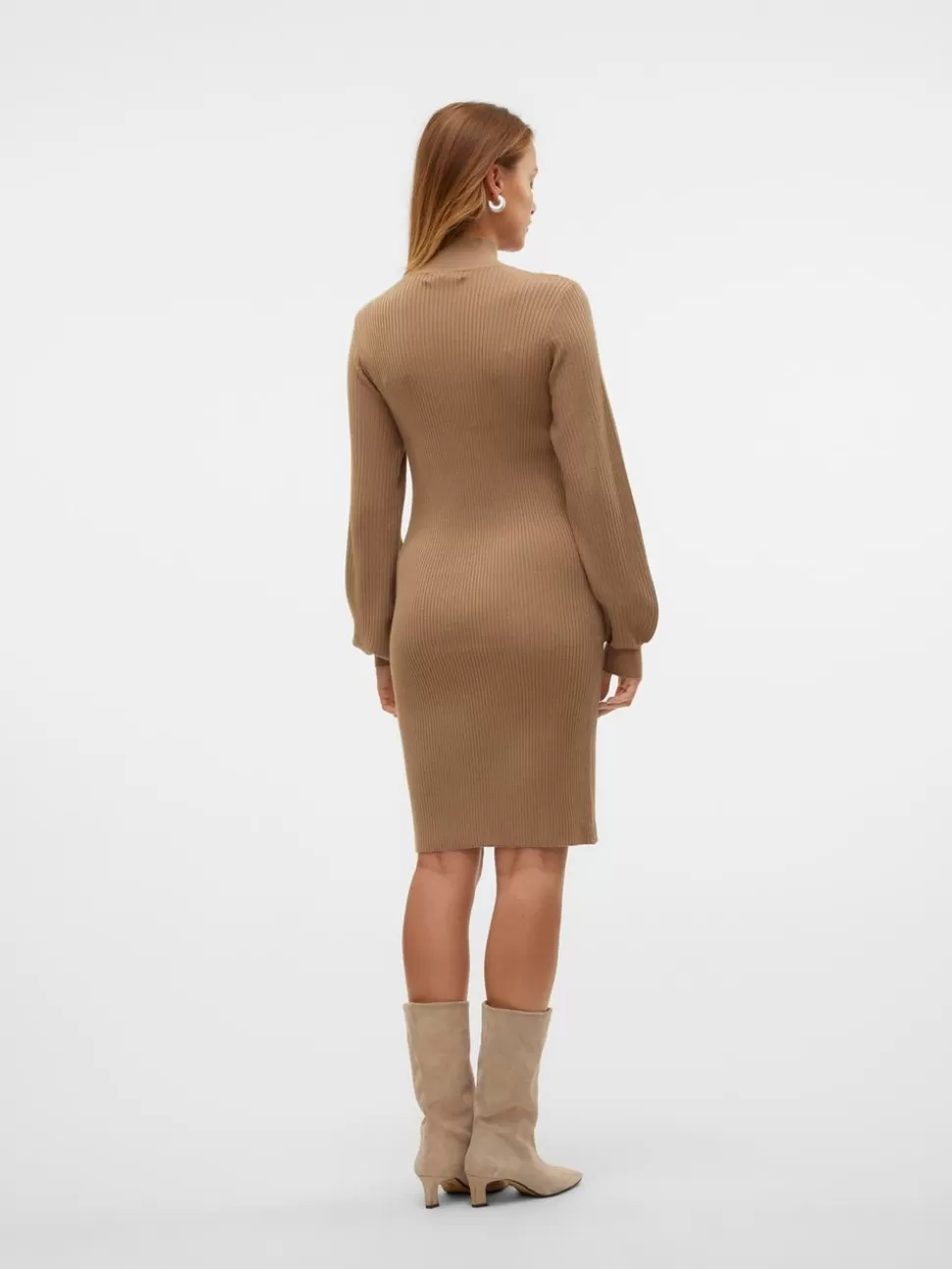 Klänningar^VERO MODA VMRAINA Lång Klänning Sepia Tint