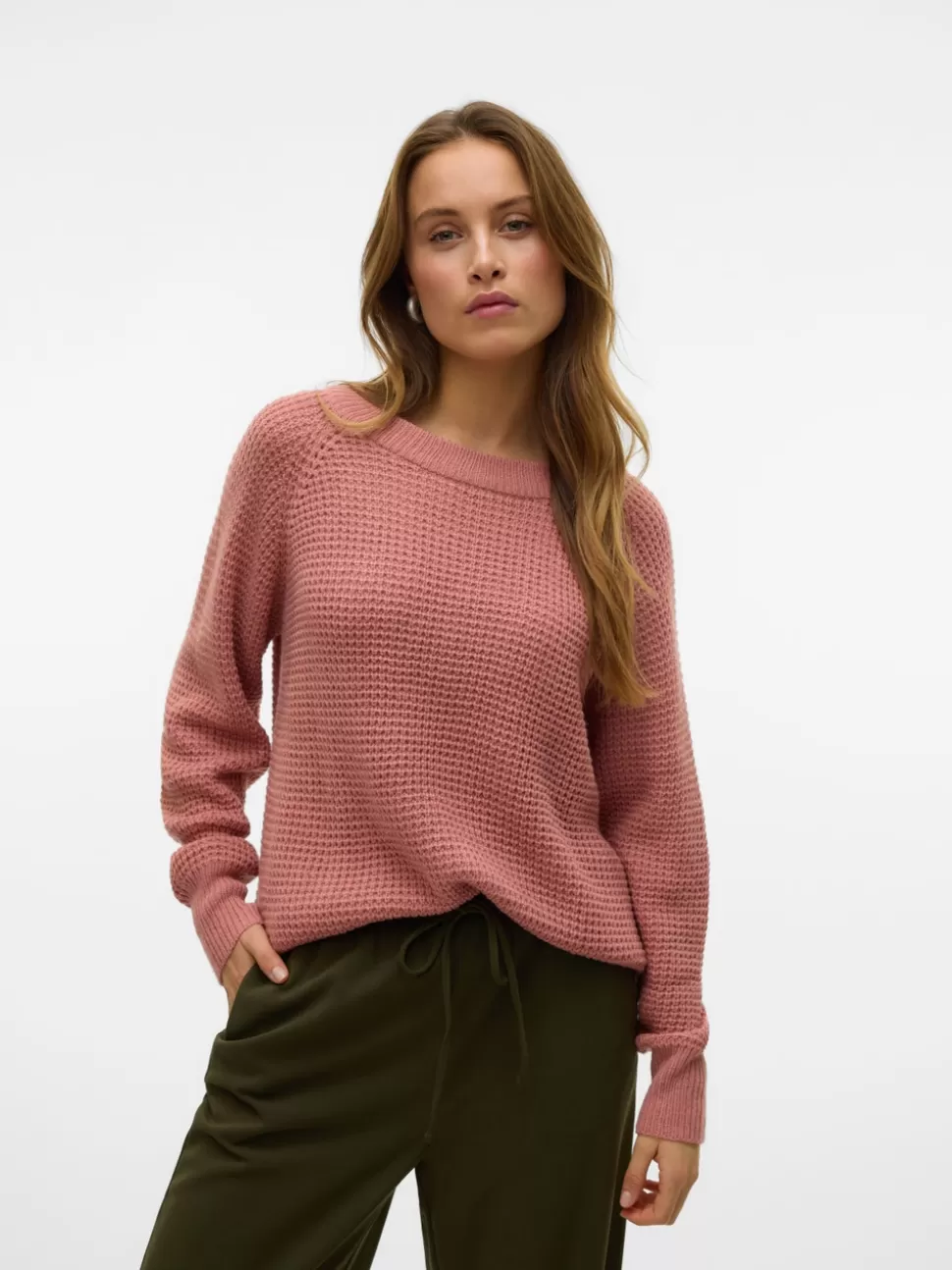 Stickat | Basics^VERO MODA VMRICIENEW Pullover Old Rose