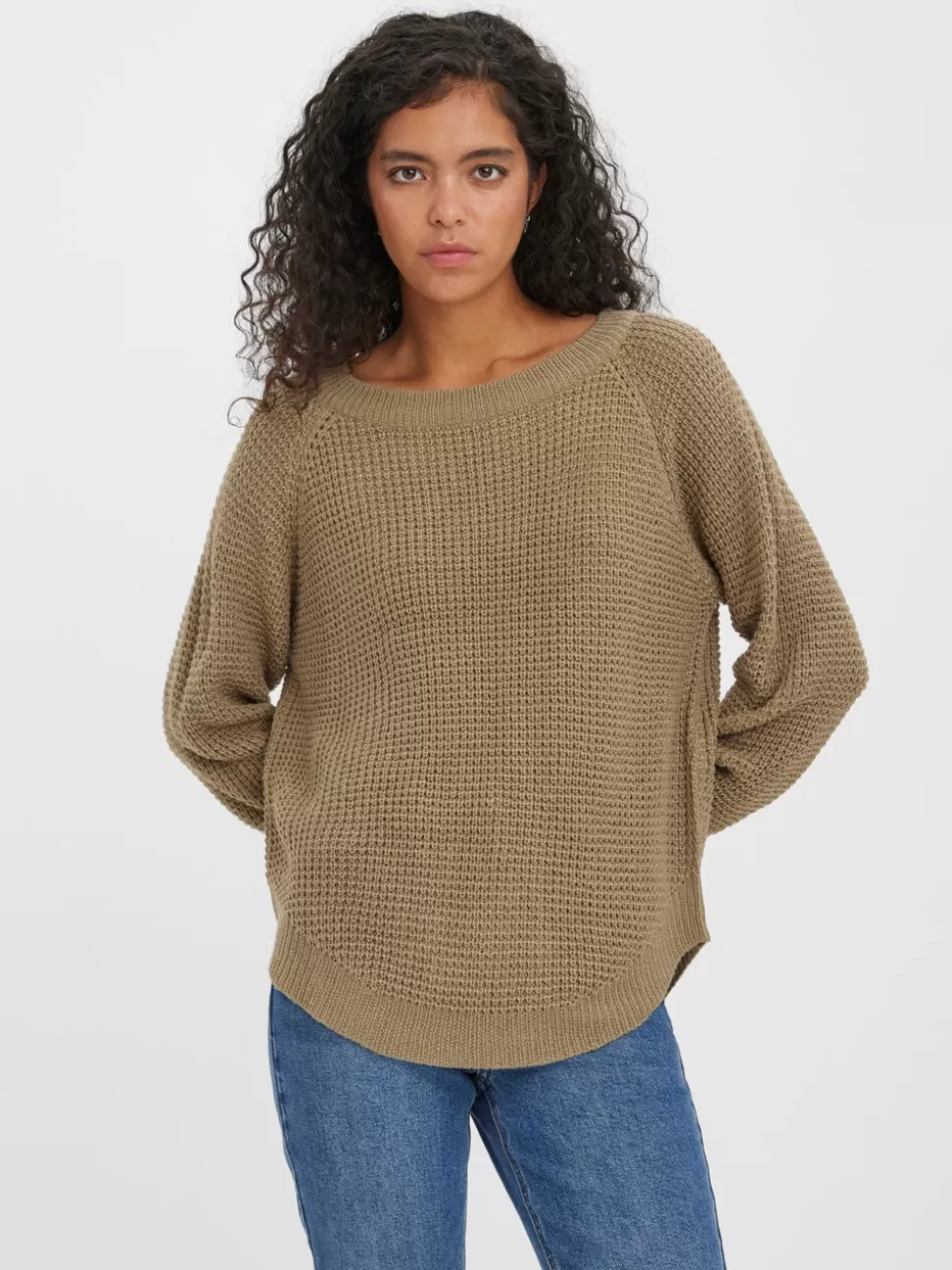 Stickat | Toppar^VERO MODA VMRICIENEW Pullover Sepia Tint