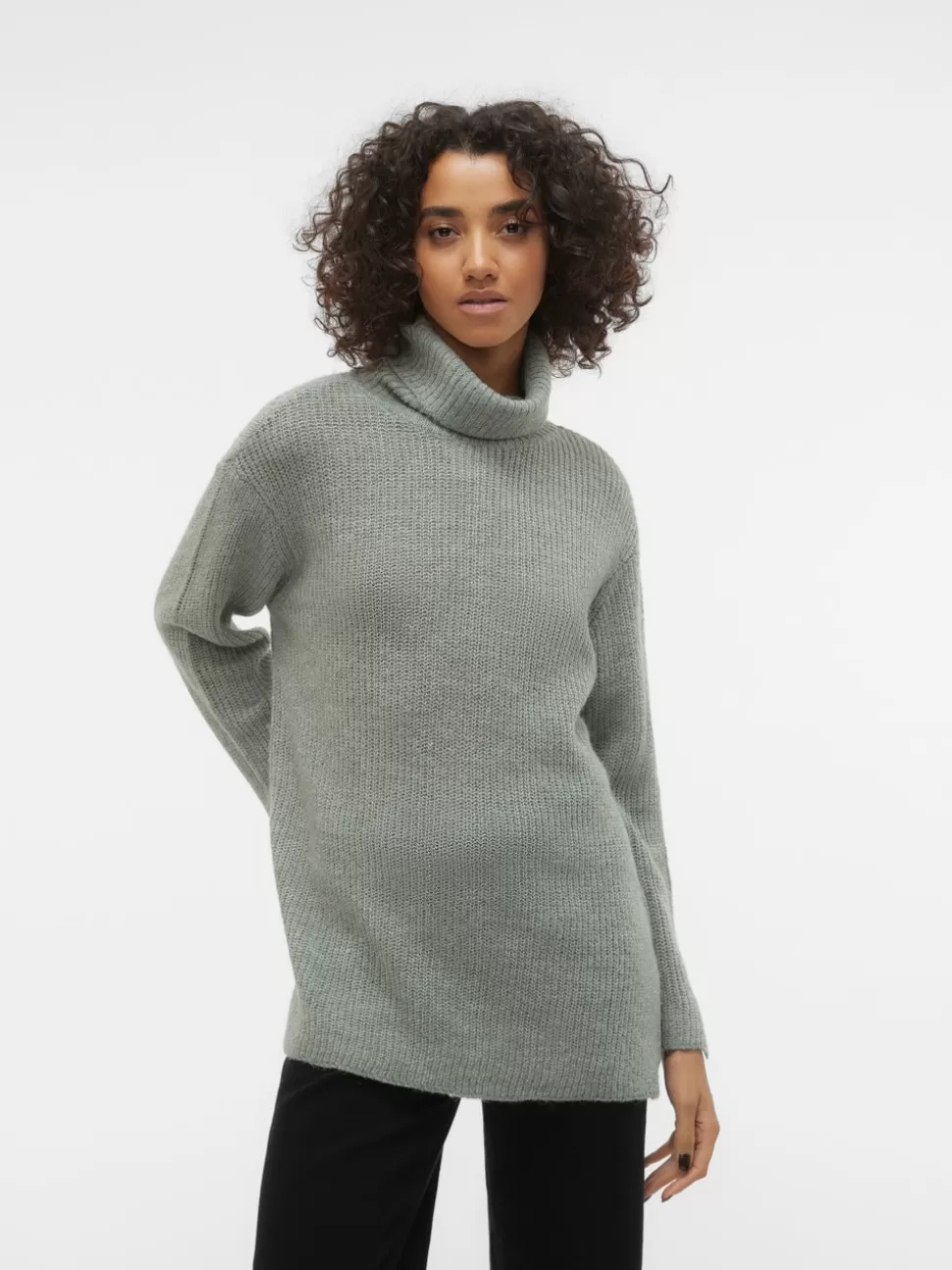Stickat^VERO MODA VMRIKI Pullover Chinois Green