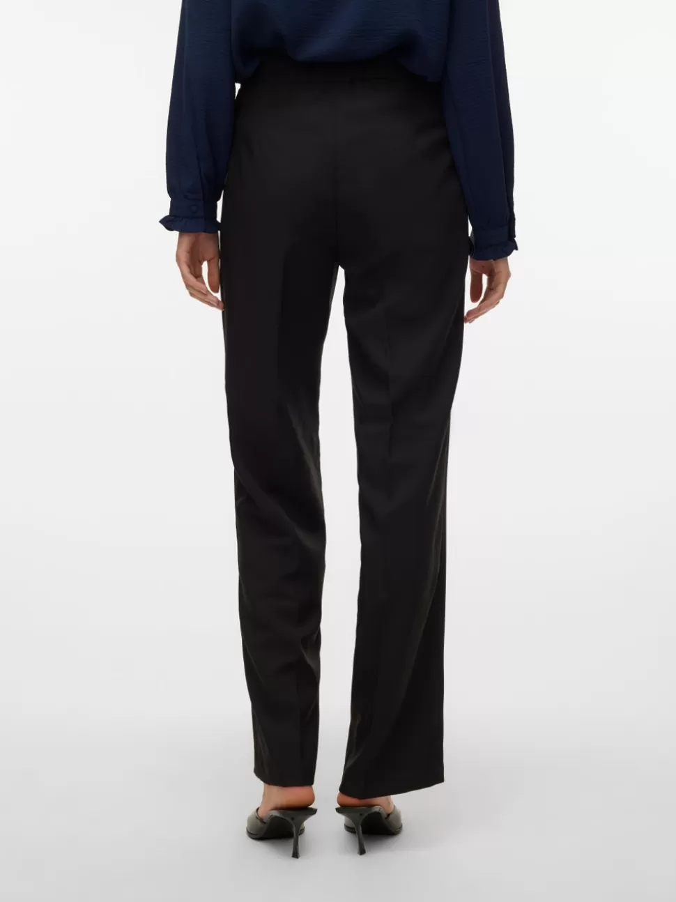 Byxor | Basics^VERO MODA VMRITA Medelhög Midja Byxor Black