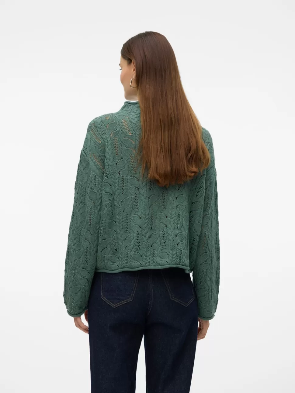Stickat^VERO MODA VMRITA Pullover Dark Forest