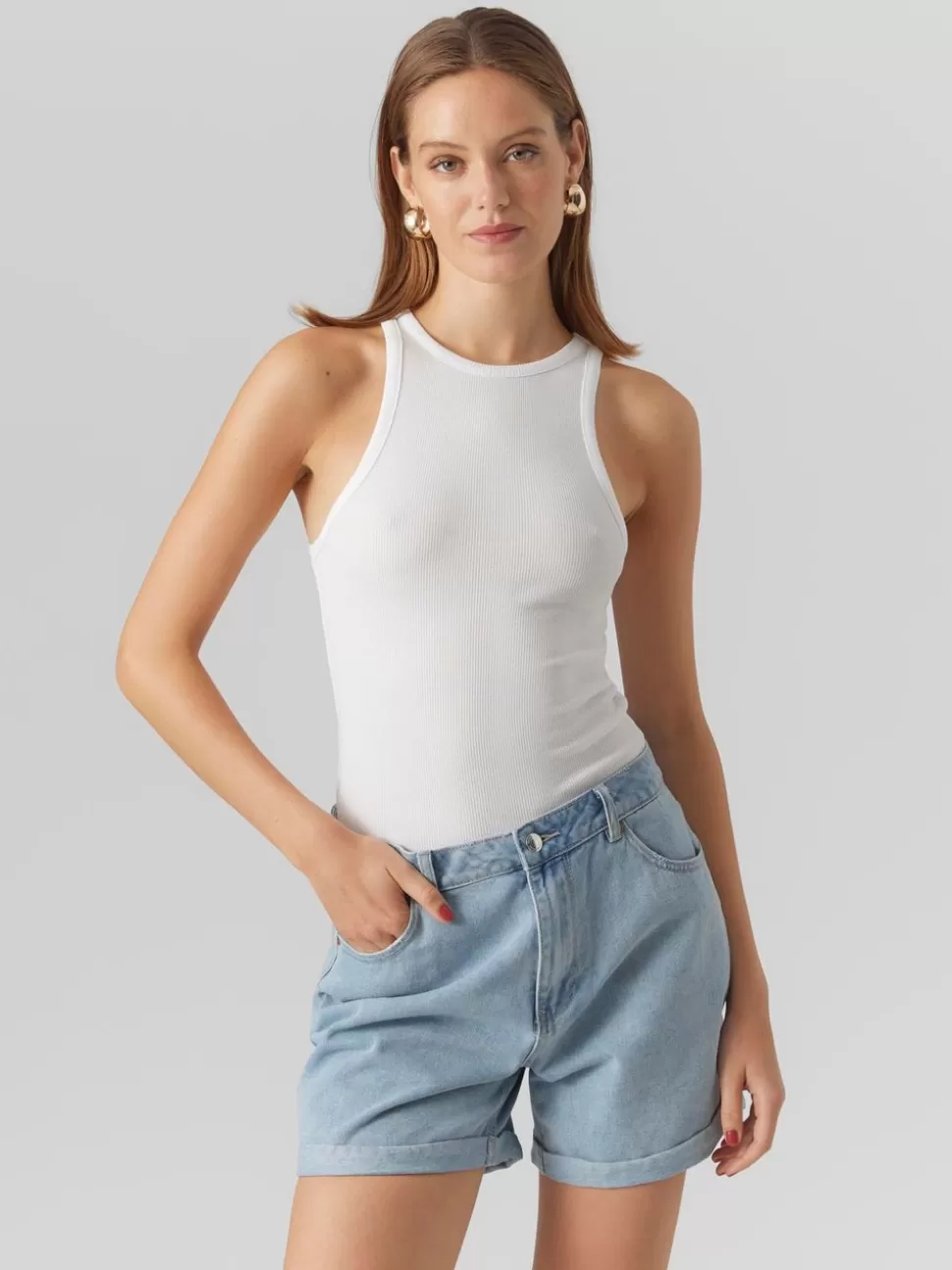 Toppar | Basics^VERO MODA VMROMA Linne Bright White