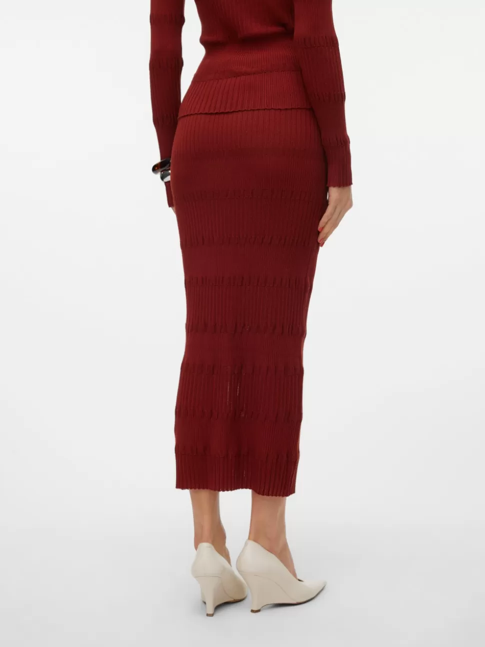 Kjolar^VERO MODA VMROMANE Medelhög Midja Lång Kjol Fired Brick