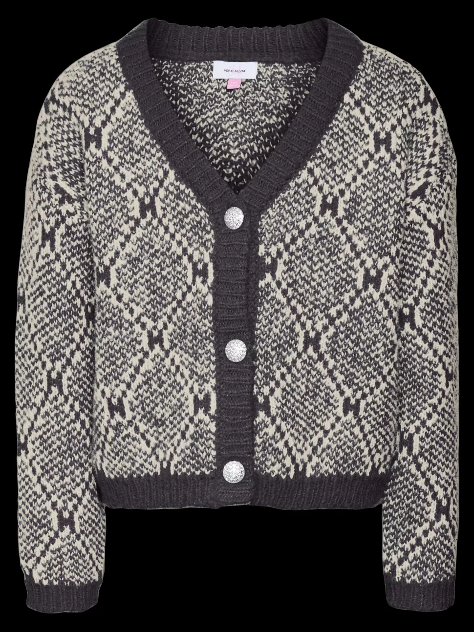 Toppar | Stickat^VERO MODA VMRORY Stickad Kofta Obsidian