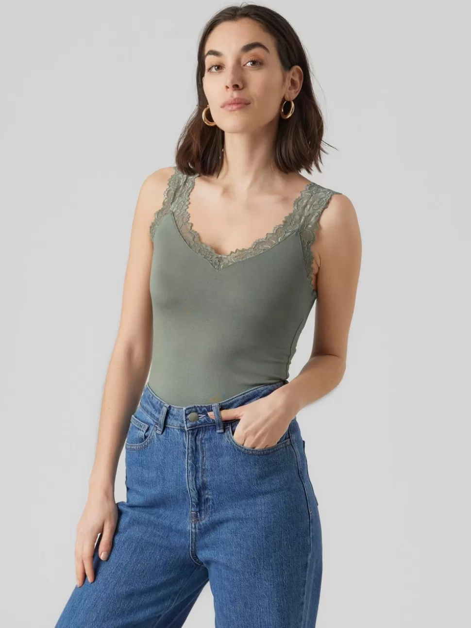 Toppar^VERO MODA VMROSA Topp Laurel Wreath
