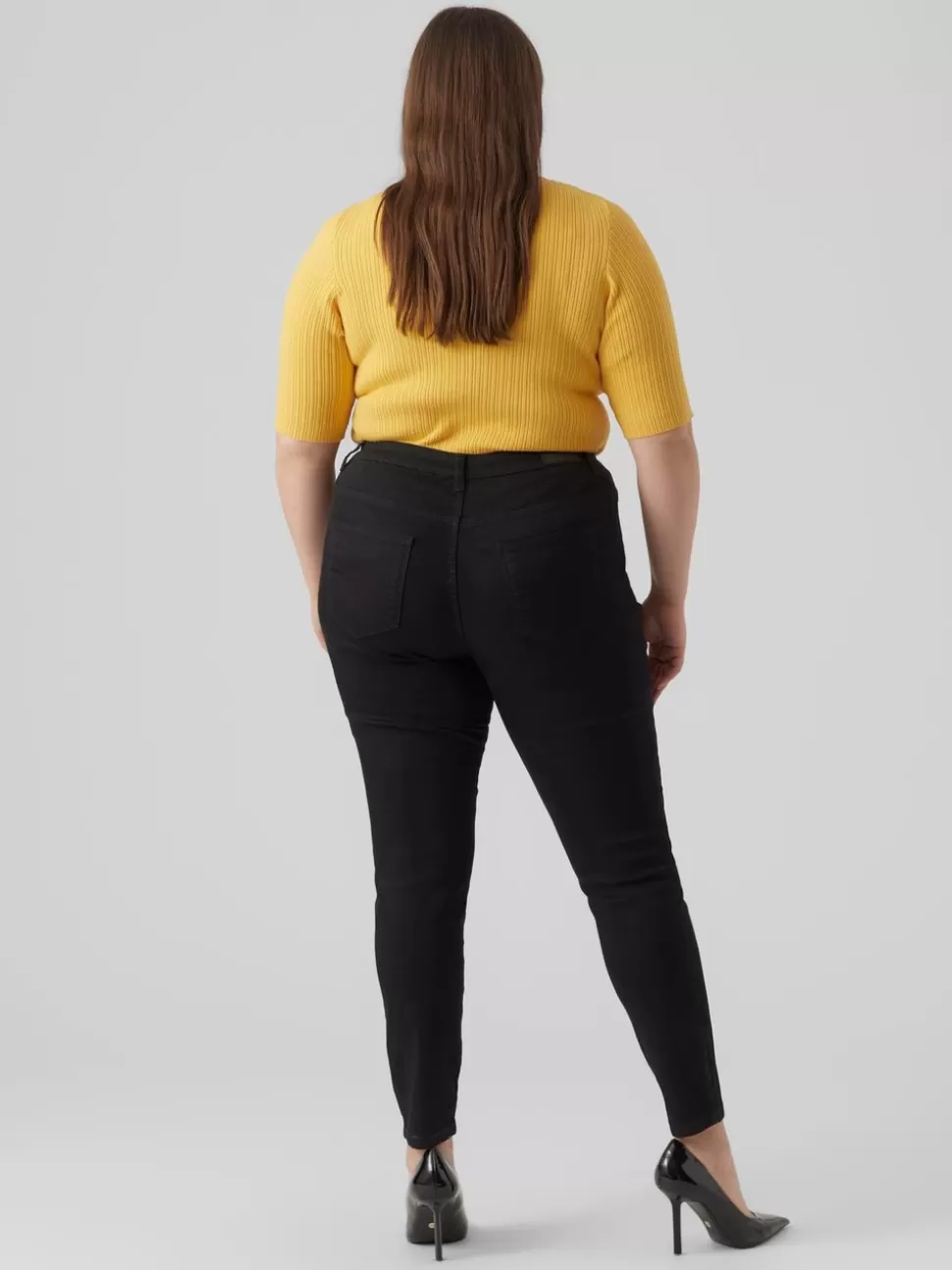 Jeans^VERO MODA VMRUDY Medelhög Midja Slim Fit Jeans Black