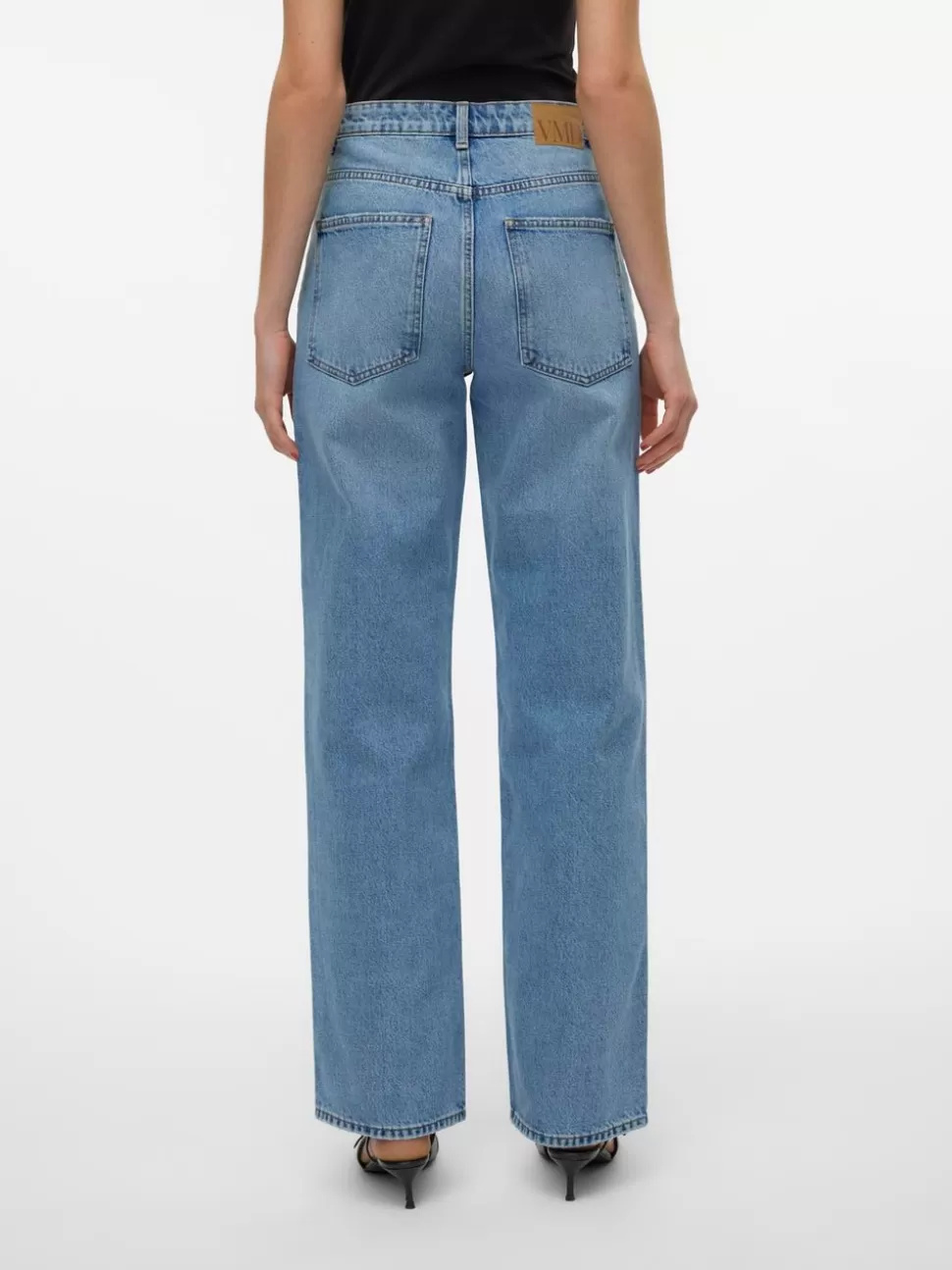 Jeans^VERO MODA VMRYLEE Hög Midja Rak Passform Jeans Medium Blue Denim