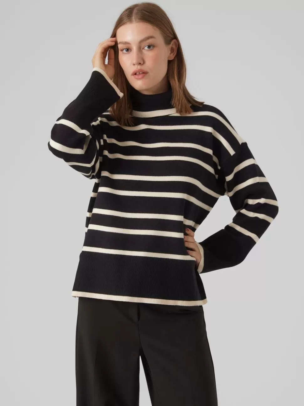 Stickat | Basics^VERO MODA VMSABA Pullover Black