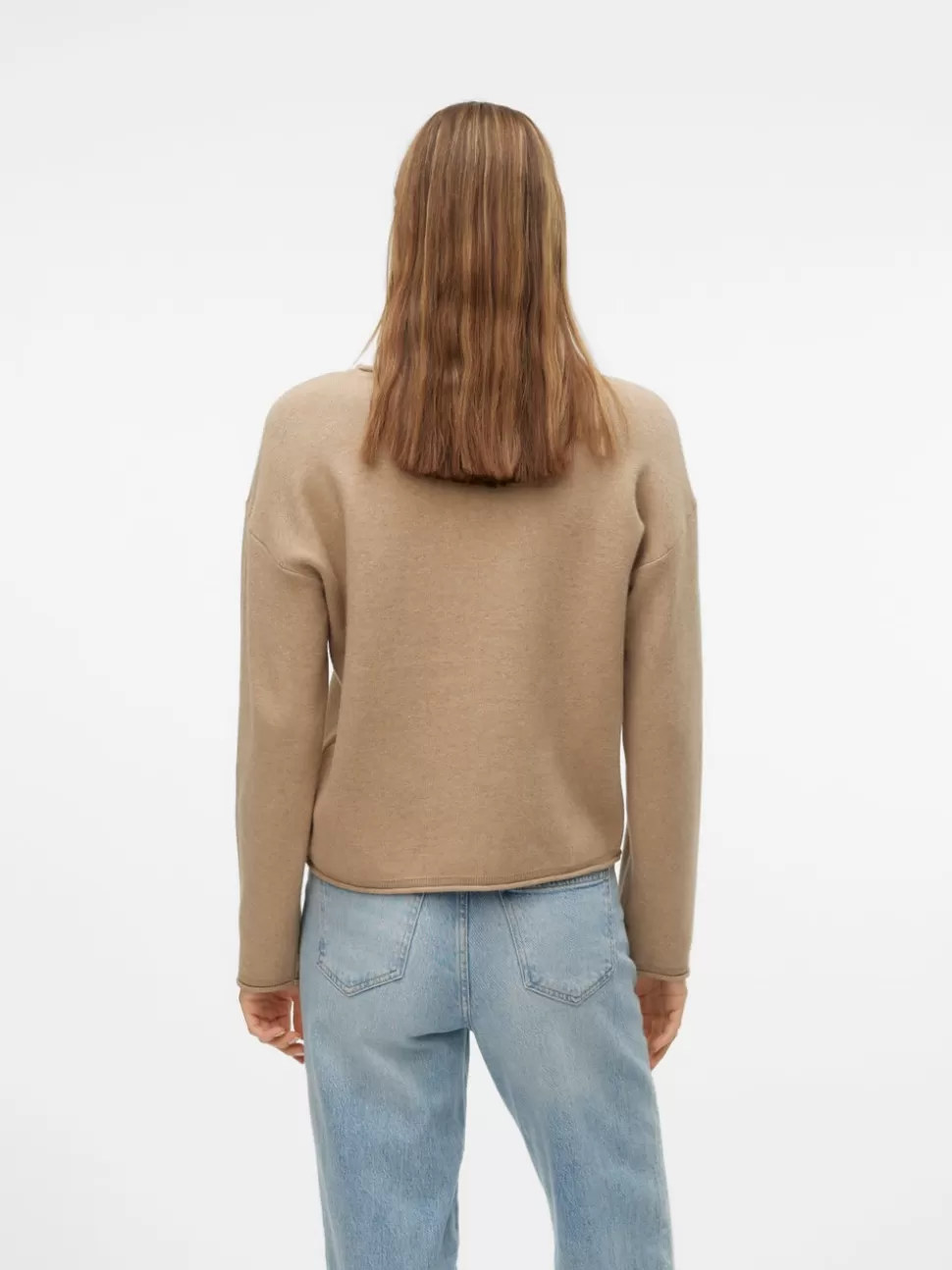 Stickat^VERO MODA VMSABA Pullover Silver Mink