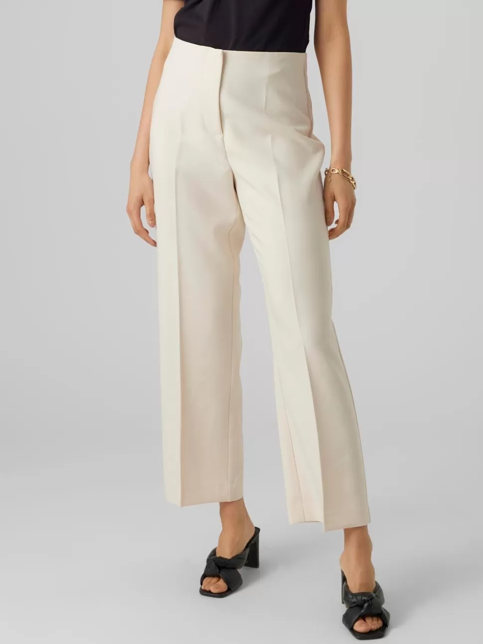 Byxor^VERO MODA VMSANDY Hög Midja Byxor Birch