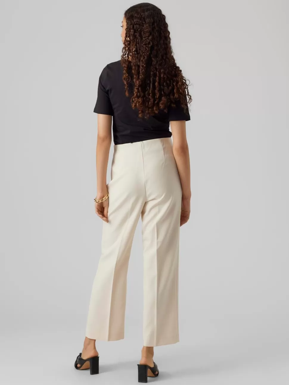 Byxor^VERO MODA VMSANDY Hög Midja Byxor Birch