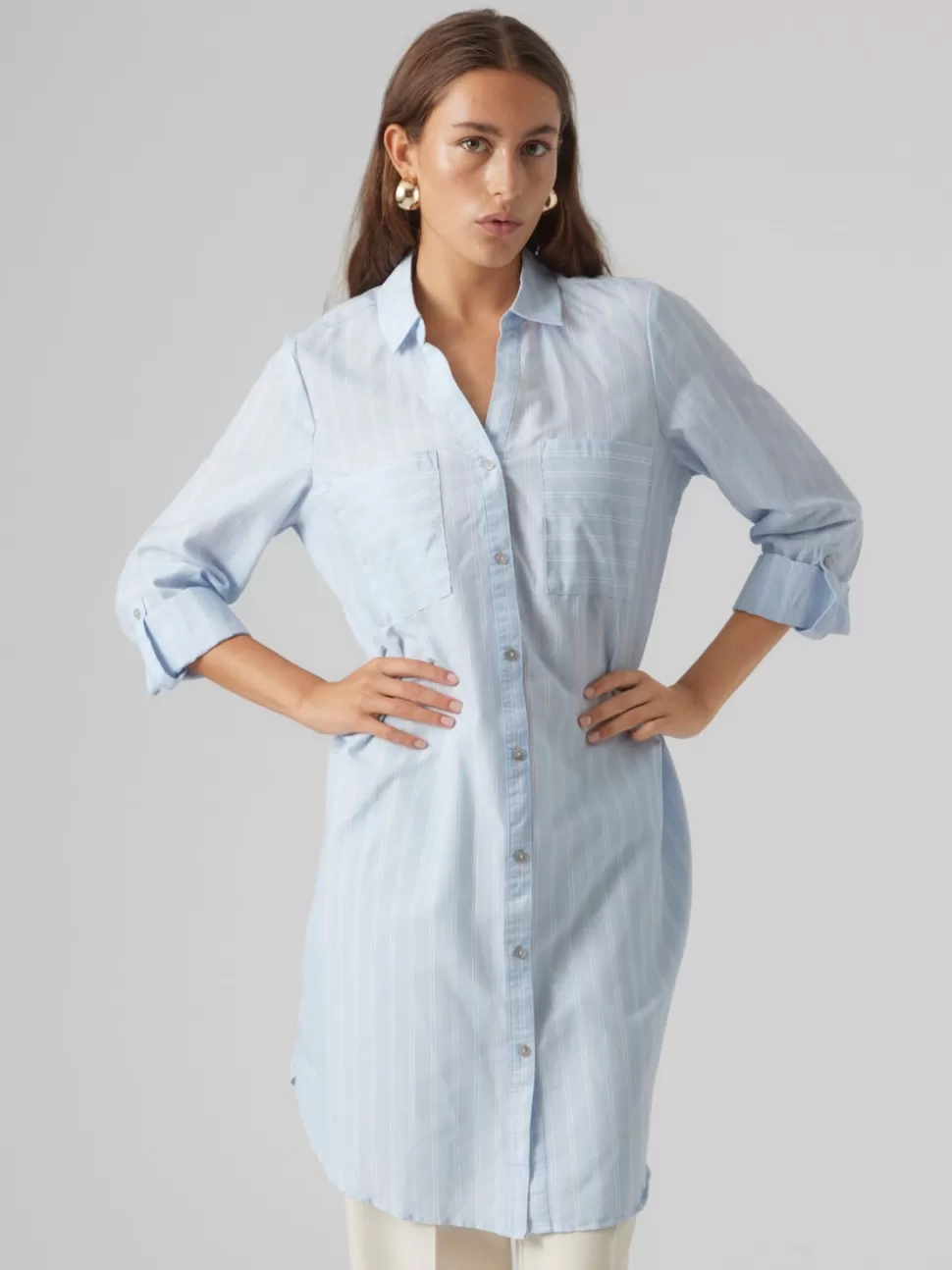 Skjortor^VERO MODA VMSARAH Skjorta Chambray Blue