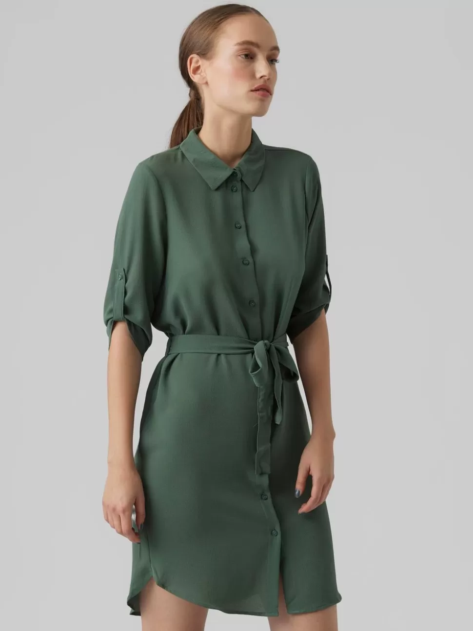 Klänningar^VERO MODA VMSASHA Kort Klänning Cilantro