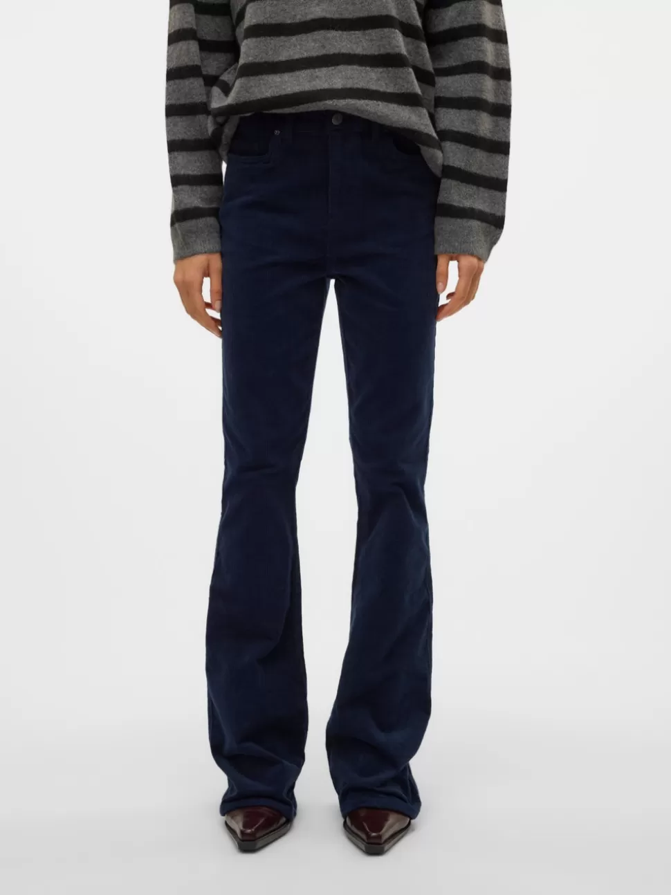 Byxor^VERO MODA VMSIGA Hög Midja Byxor Navy Blazer
