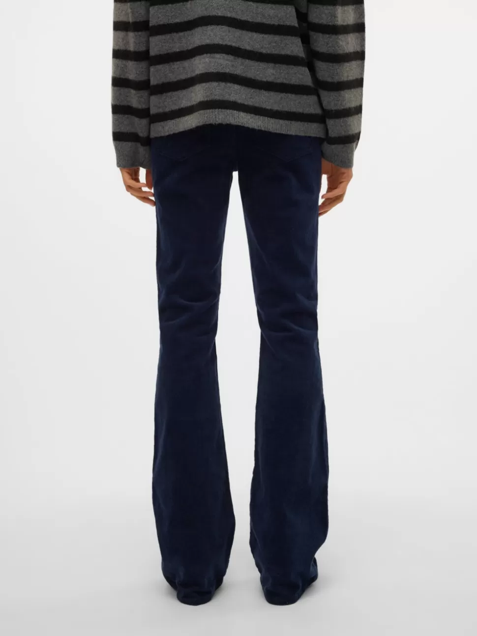 Byxor^VERO MODA VMSIGA Hög Midja Byxor Navy Blazer