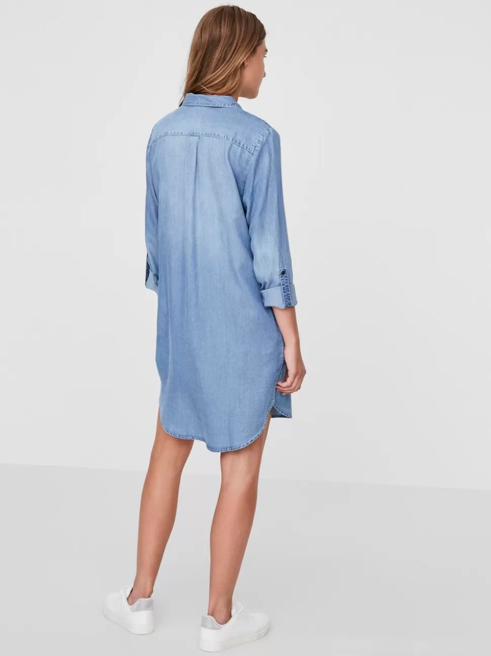 Klänningar | Basics^VERO MODA VMSIGGA Kort Klänning Light Blue Denim