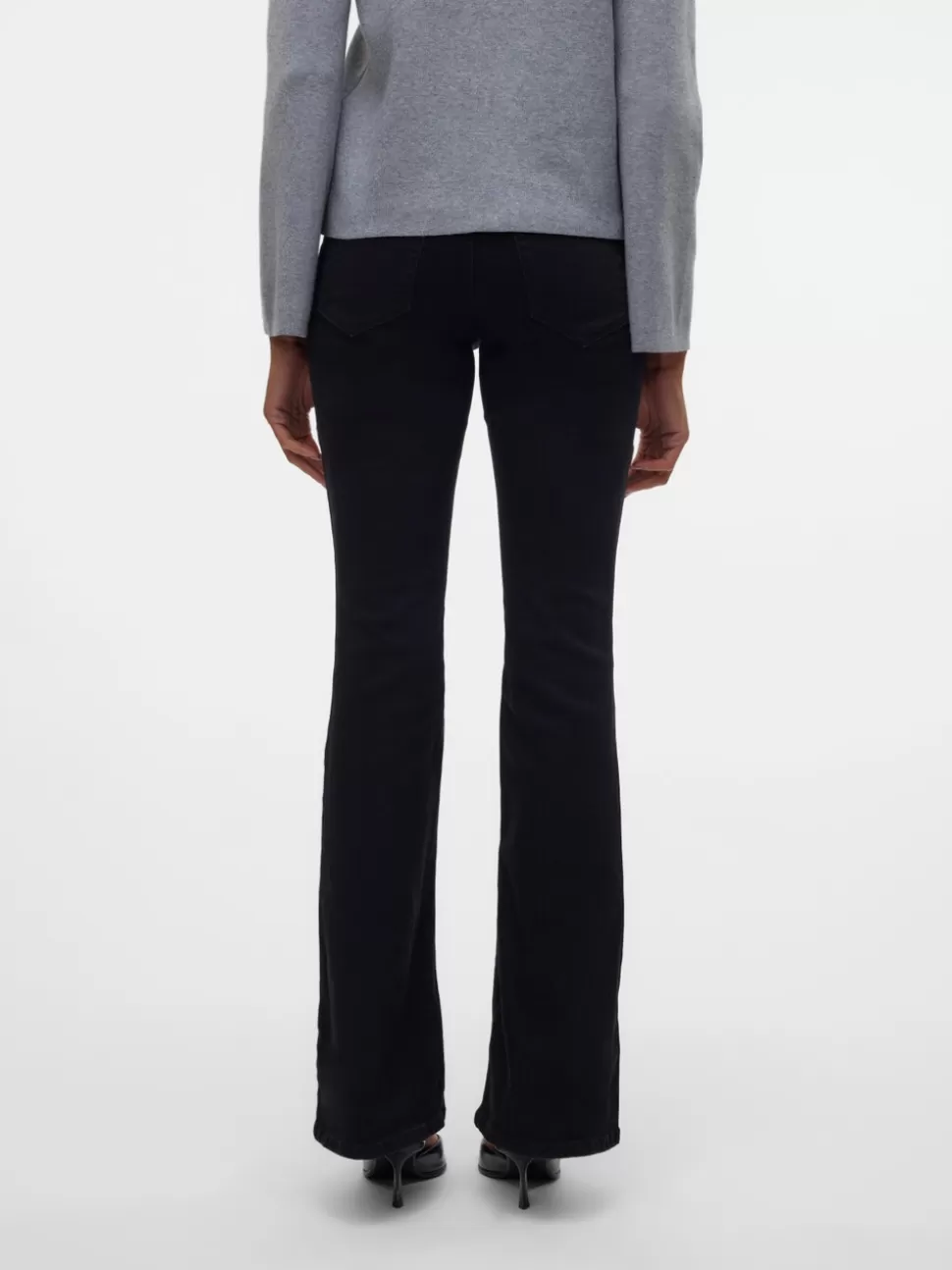 Jeans^VERO MODA VMSIGI Låg Midja Utsvängd Passform Jeans Black Denim