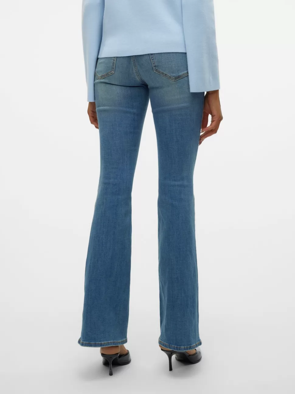 Jeans^VERO MODA VMSIGI Låg Midja Utsvängd Passform Jeans Medium Blue Denim