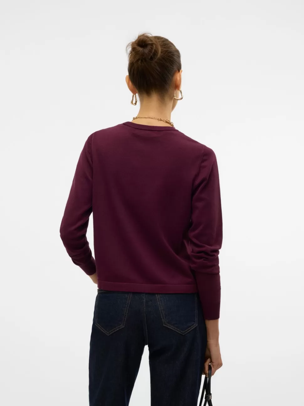 Stickat | Toppar^VERO MODA VMSILJE Pullover Winetasting