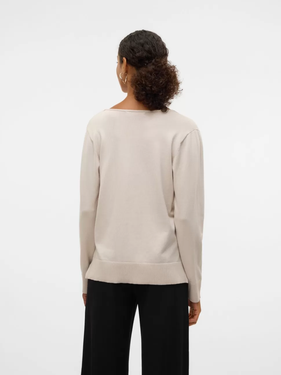 Stickat^VERO MODA VMSILJE Pullover Moonbeam
