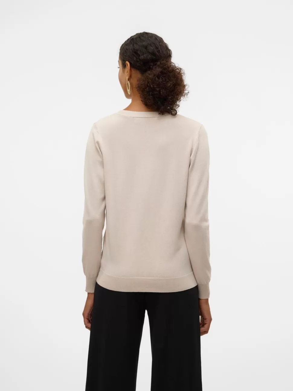 Stickat^VERO MODA VMSILJE Stickad Kofta Moonbeam