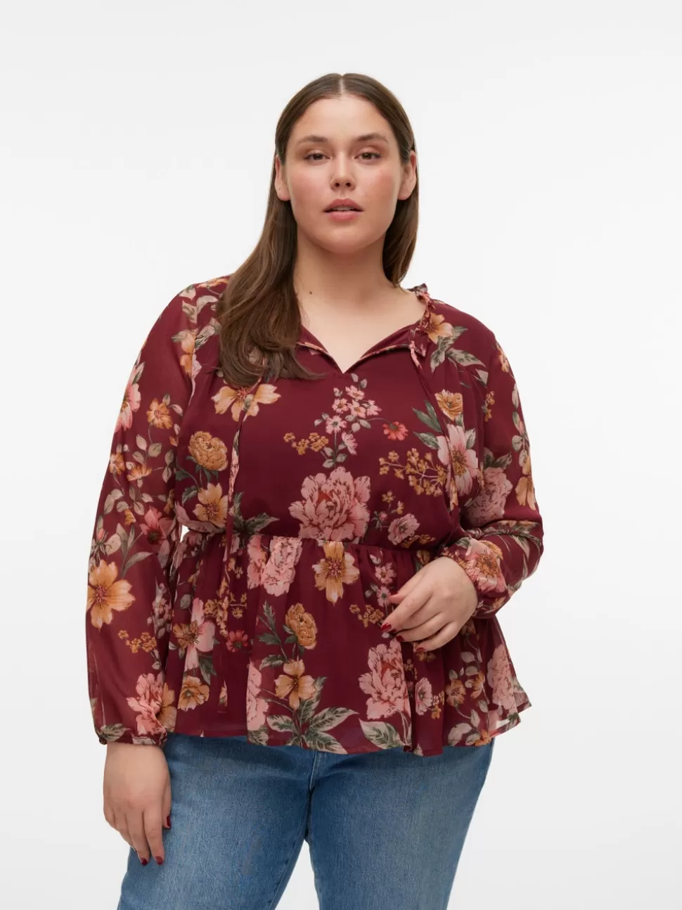 Toppar^VERO MODA VMSILLA Topp Cabernet