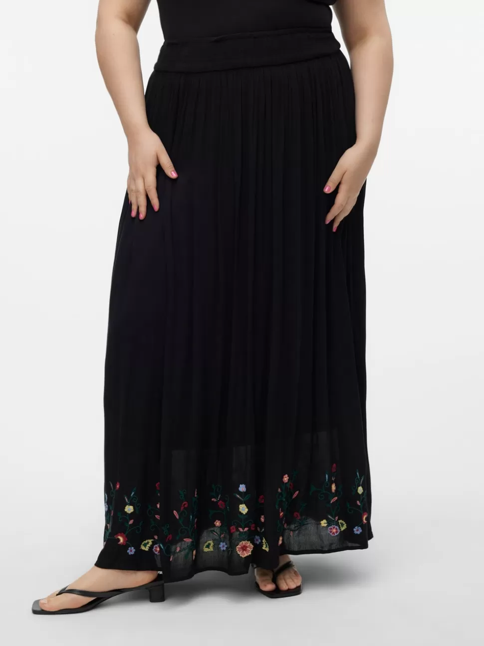 Kjolar^VERO MODA VMSINA Hög Midja Lång Kjol Black