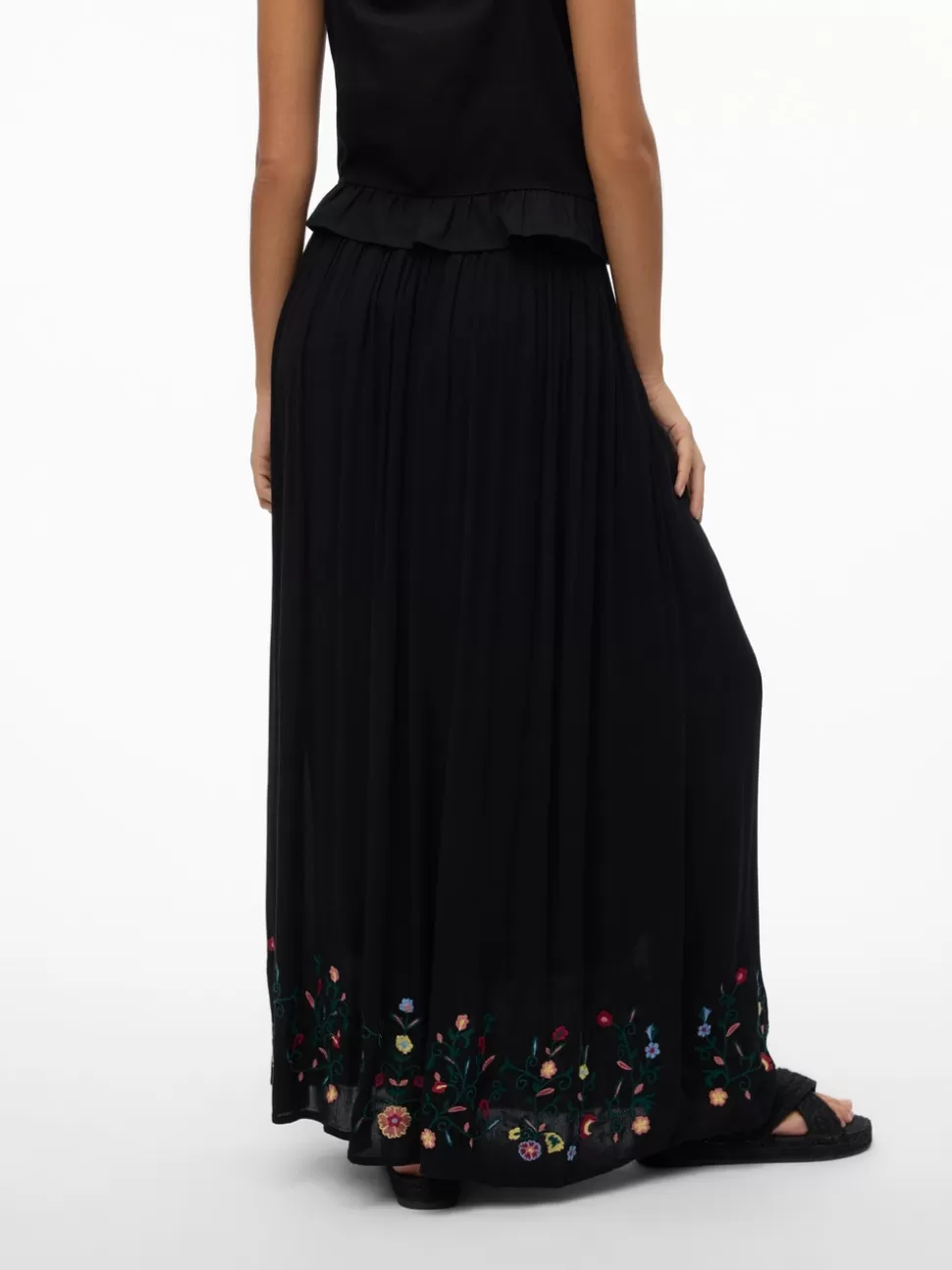 Kjolar^VERO MODA VMSINA Hög Midja Lång Kjol Black