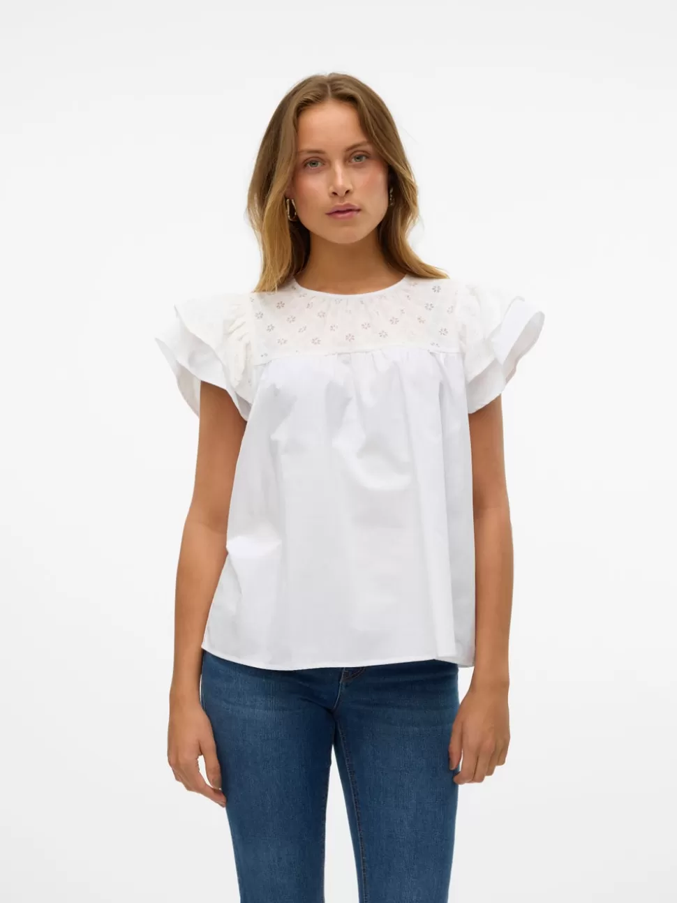 Toppar^VERO MODA VMSINNA Topp Bright White