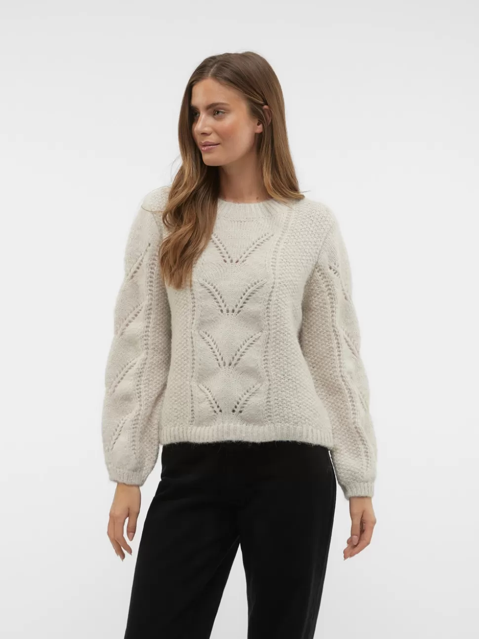 Stickat^VERO MODA VMSOF Pullover Silver Lining