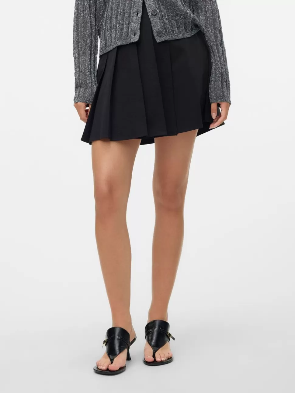 Kjolar^VERO MODA VMSOLONA Hög Midja Kort Kjol Black