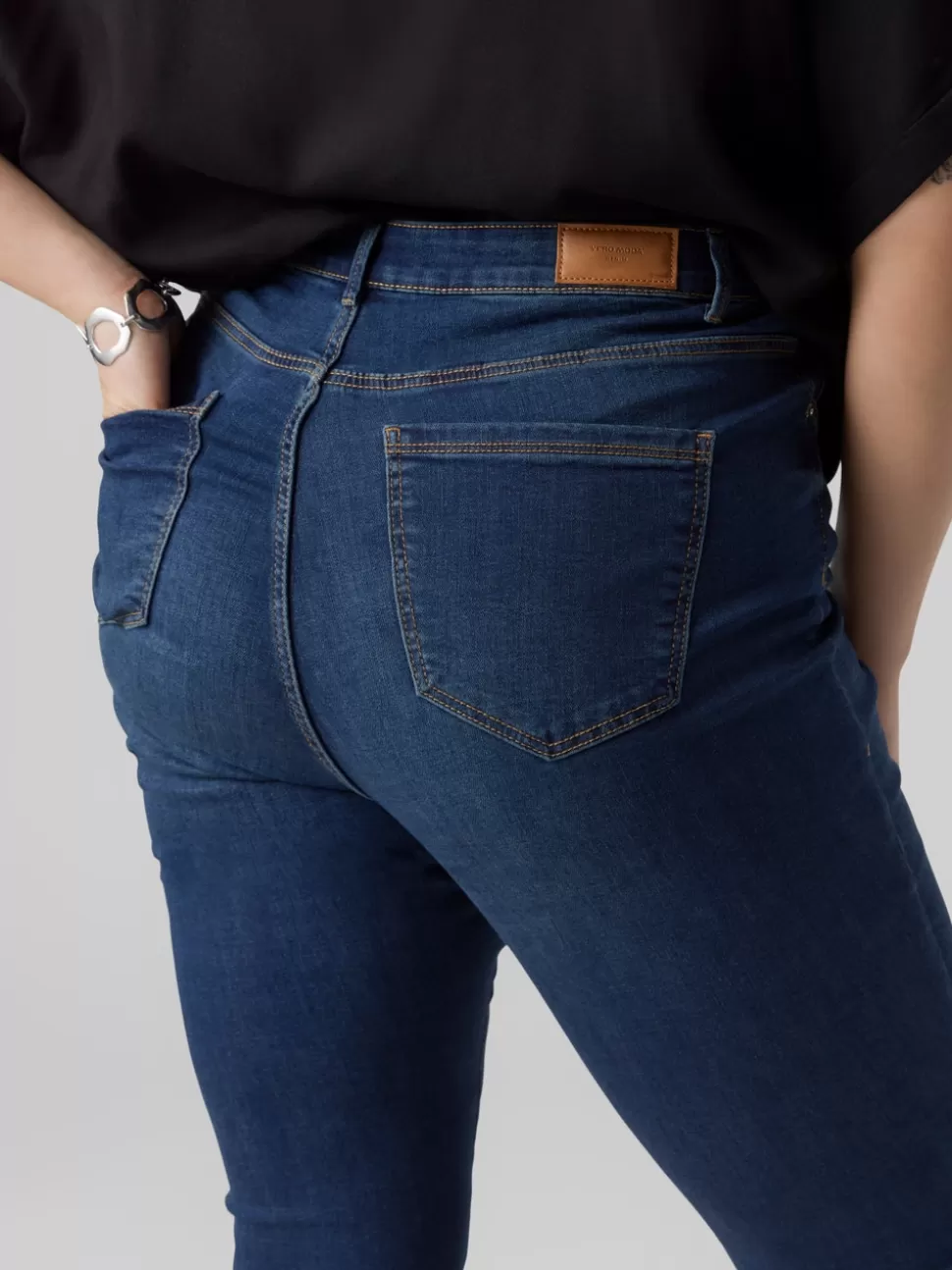 Jeans^VERO MODA VMSOPHIA Hög Midja Skinny Fit Jeans Dark Blue Denim