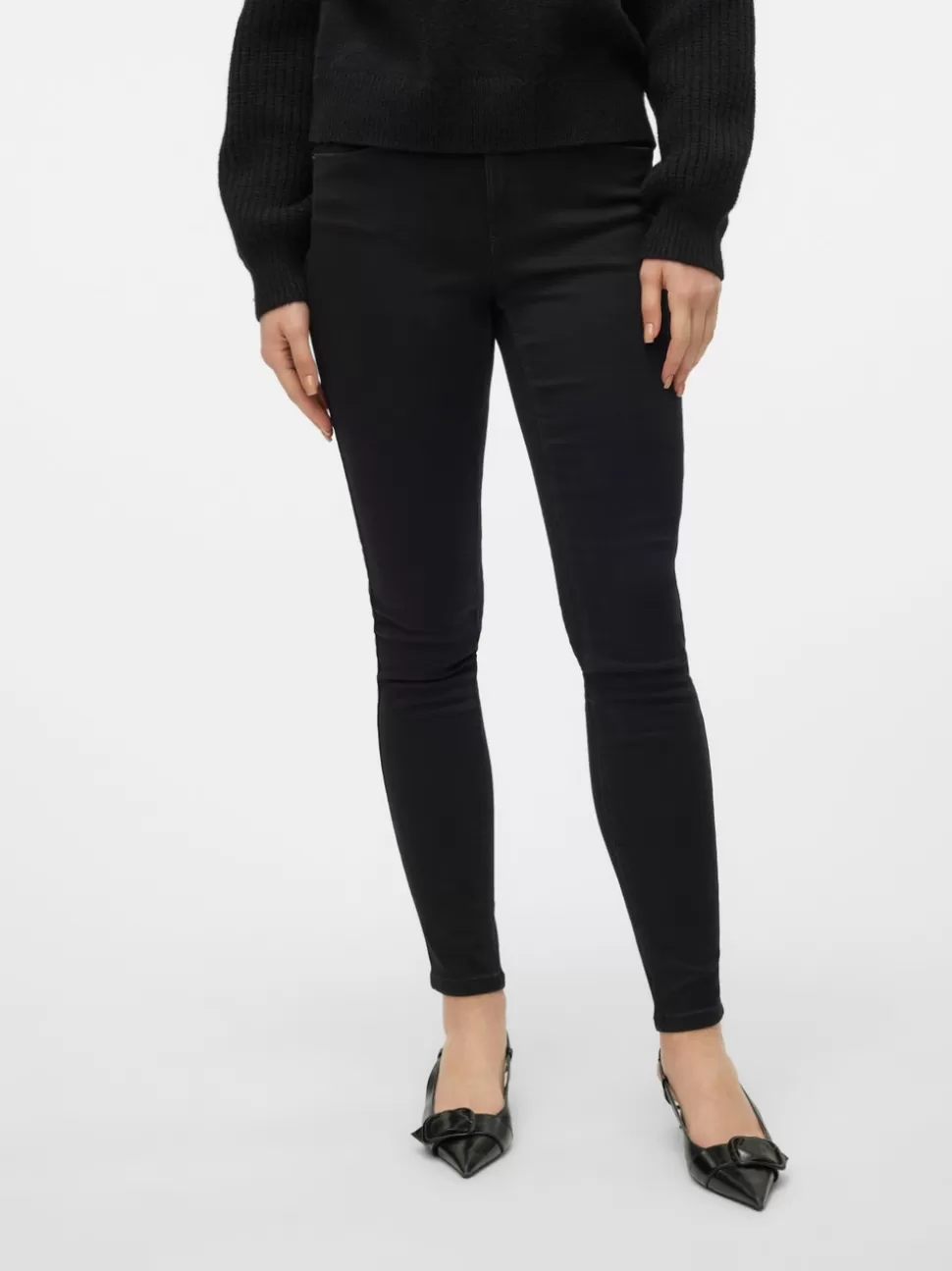 Jeans | Basics^VERO MODA VMSOPHIA Hög Midja Skinny Fit Jeans Black