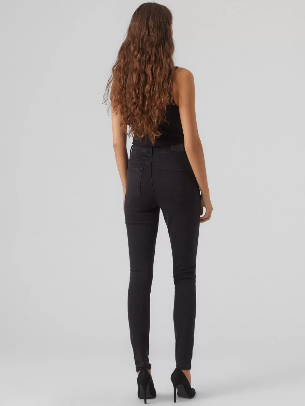 Jeans^VERO MODA VMSOPHIA Hög Midja Skinny Fit Jeans Black Denim