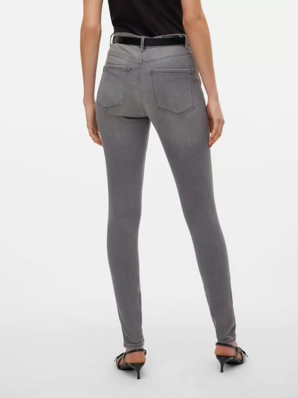 Jeans^VERO MODA VMSOPHIA Hög Midja Skinny Fit Jeans Light Grey Denim