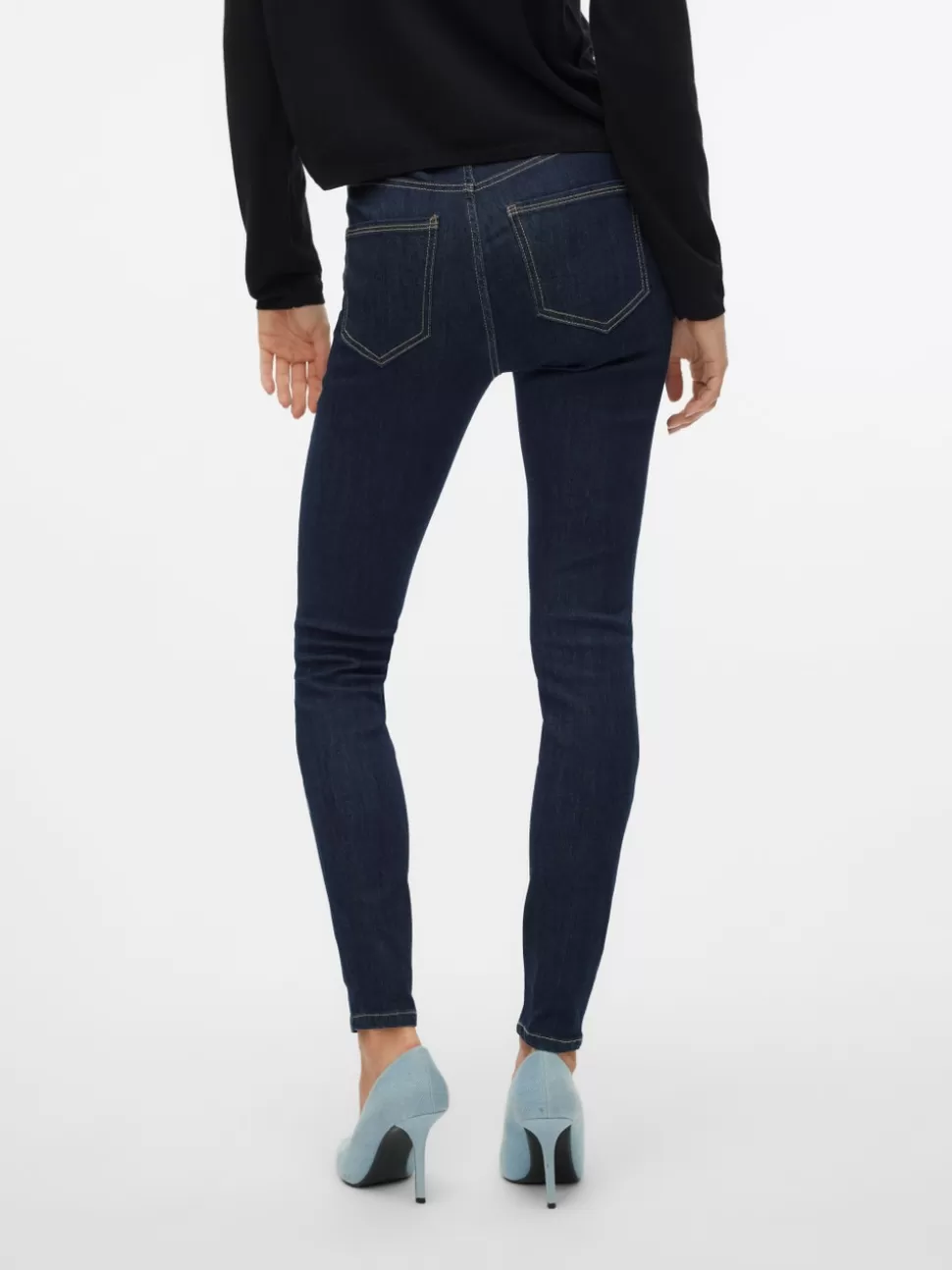 Jeans^VERO MODA VMSOPHIA Hög Midja Skinny Fit Jeans Dark Blue Denim