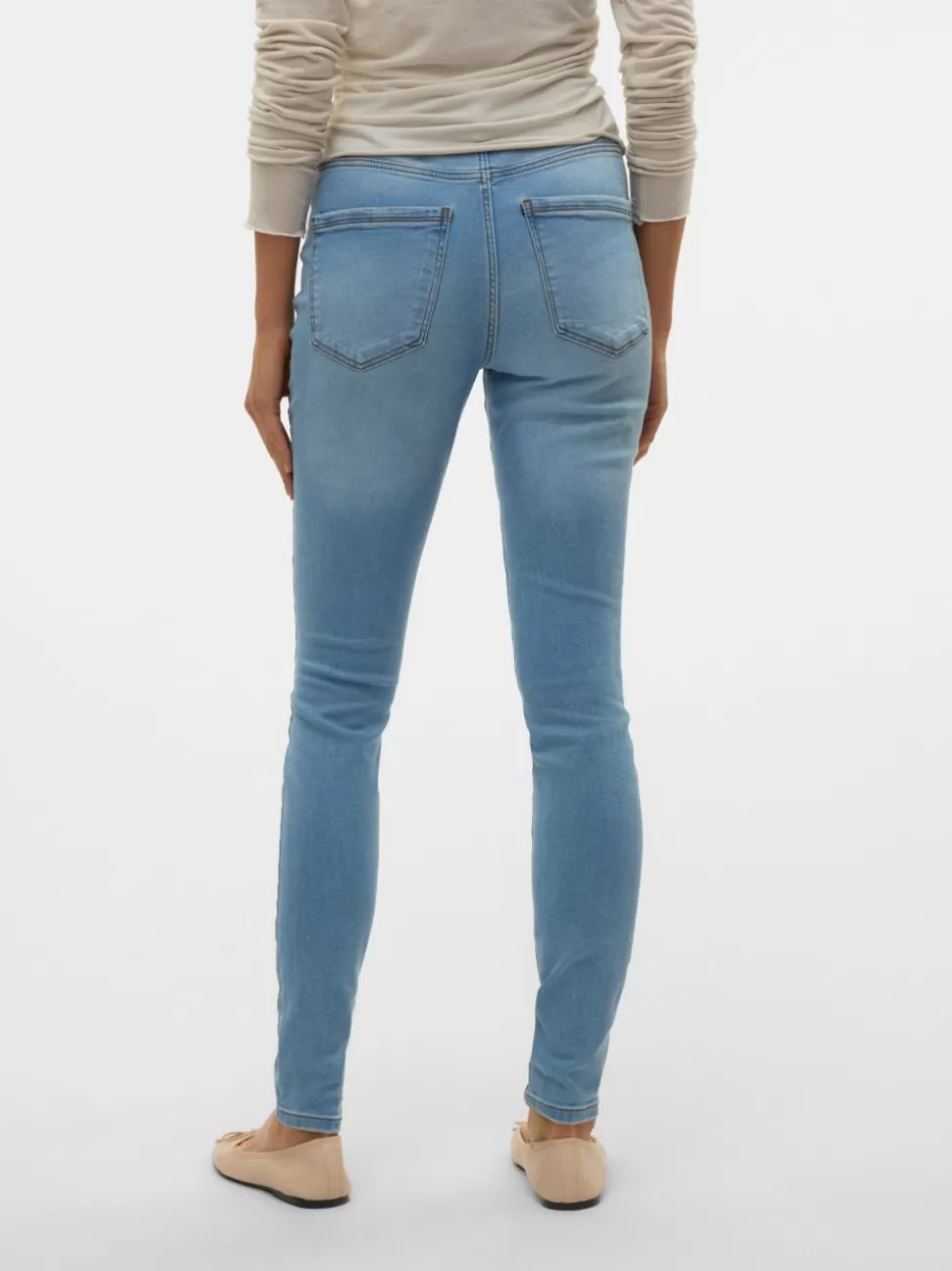 Jeans^VERO MODA VMSOPHIA Hög Midja Skinny Fit Jeans Light Blue Denim