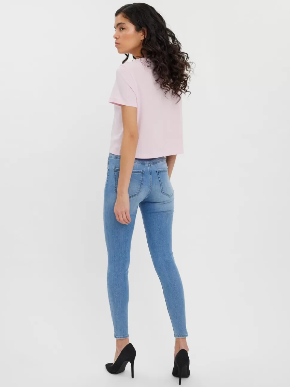 Jeans^VERO MODA VMSOPHIA Hög Midja Skinny Fit Jeans Light Blue Denim