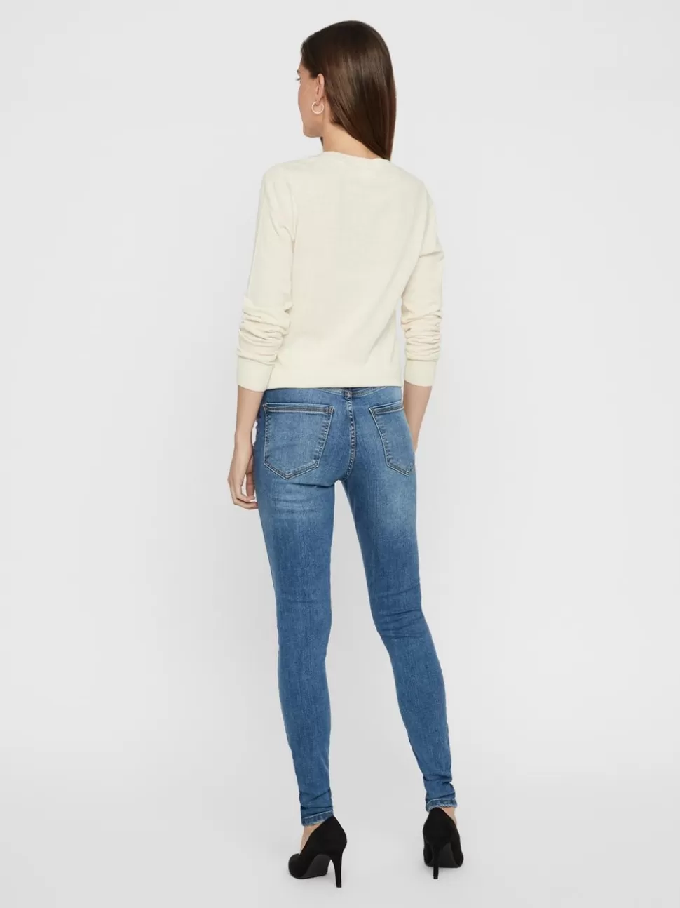 Jeans | Basics^VERO MODA VMSOPHIA Hög Midja Skinny Fit Jeans Light Blue Denim